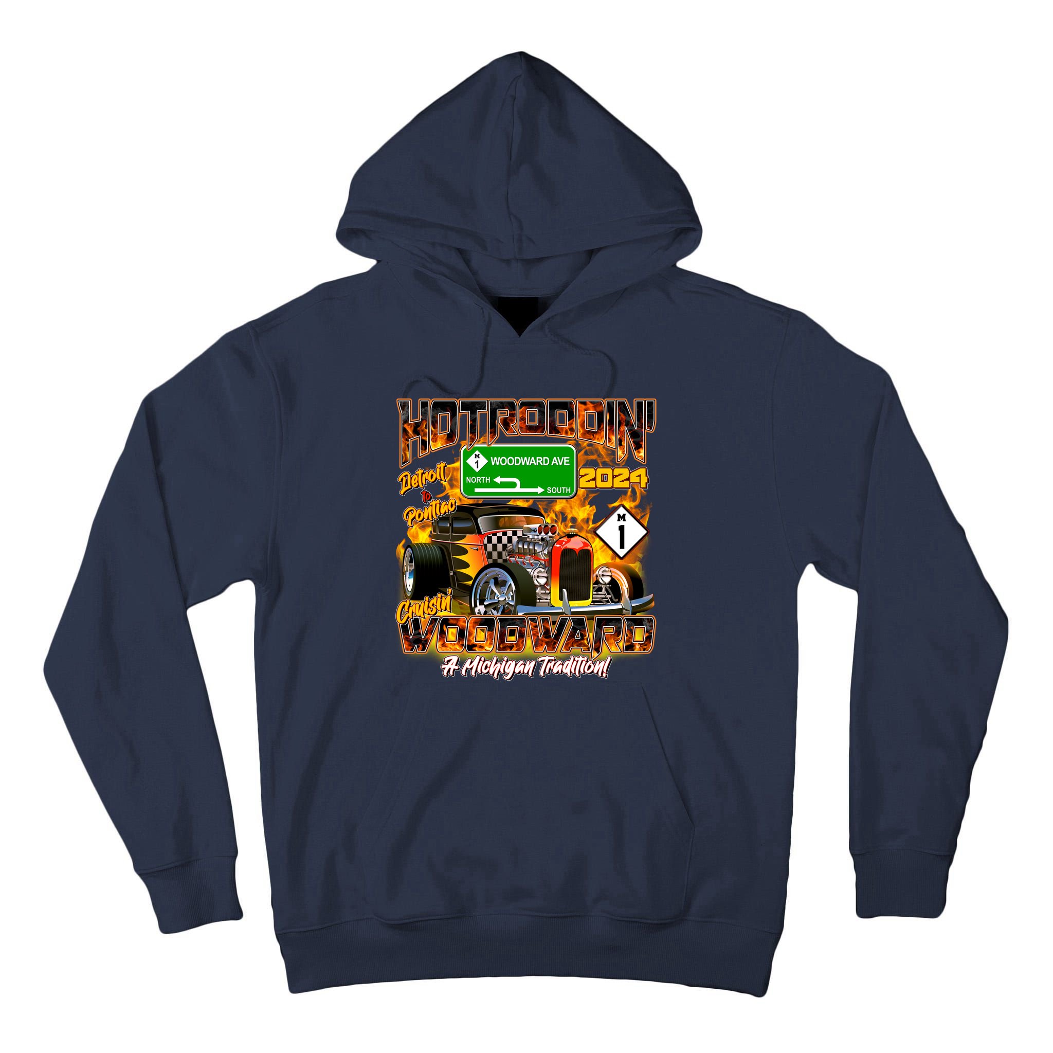 Hot Rodding Detroit To Pontiac Cruisin Woodward A Michigan Tradition Tall Hoodie
