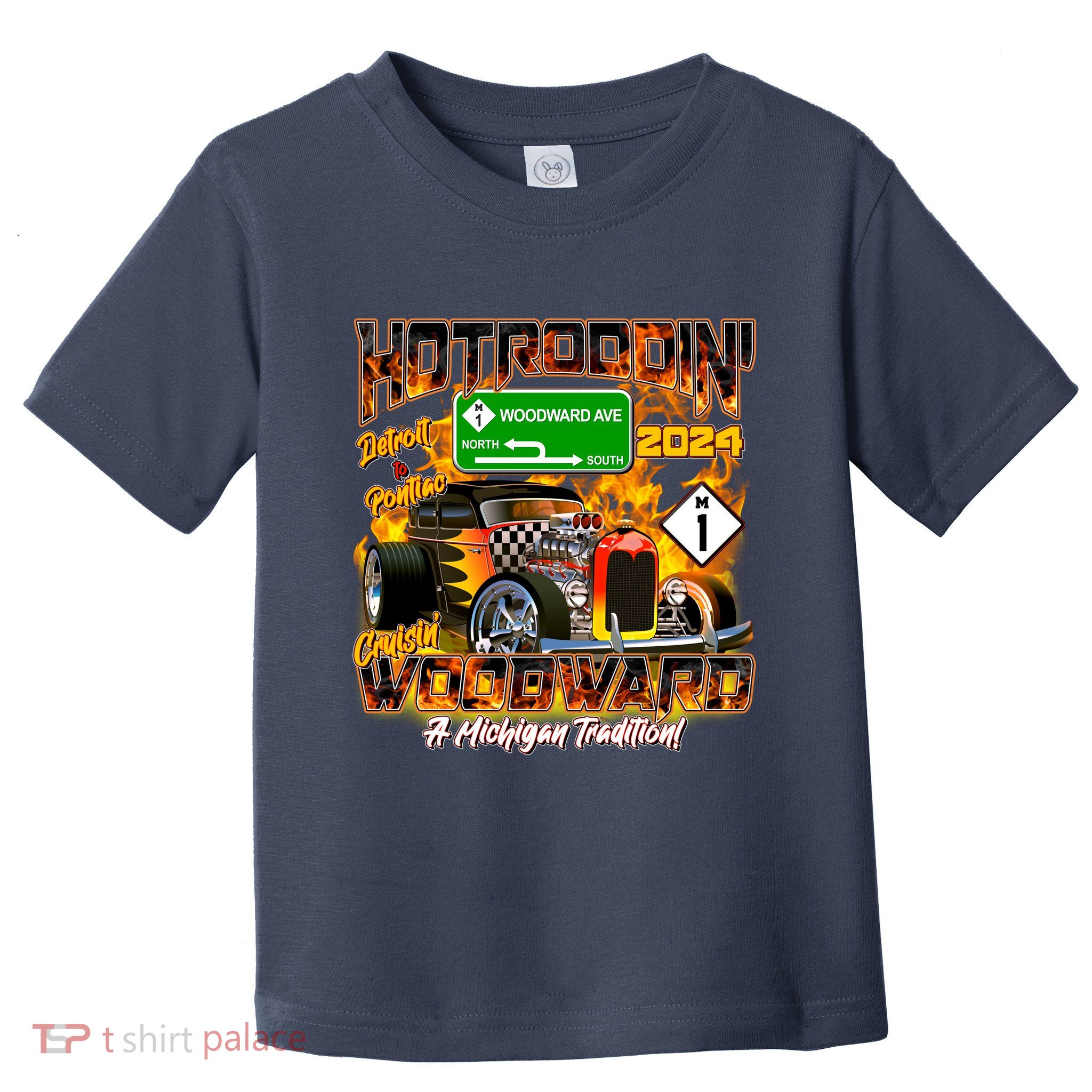 Hot Rodding Detroit To Pontiac Cruisin Woodward A Michigan Tradition Toddler T-Shirt