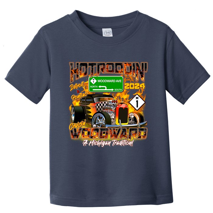 Hot Rodding Detroit To Pontiac Cruisin Woodward A Michigan Tradition Toddler T-Shirt