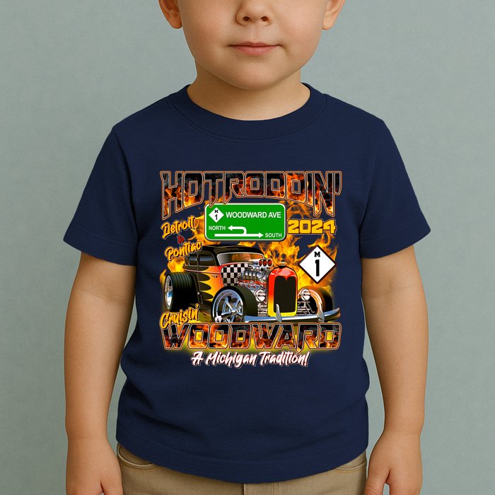 Hot Rodding Detroit To Pontiac Cruisin Woodward A Michigan Tradition Toddler T-Shirt