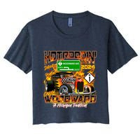 Hot Rodding Detroit To Pontiac Cruisin Woodward A Michigan Tradition Women's Crop Top Tee