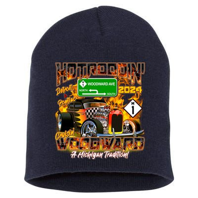 Hot Rodding Detroit To Pontiac Cruisin Woodward A Michigan Tradition Short Acrylic Beanie