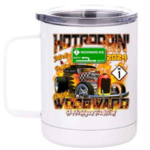 Hot Rodding Detroit To Pontiac Cruisin Woodward A Michigan Tradition 12 oz Stainless Steel Tumbler Cup