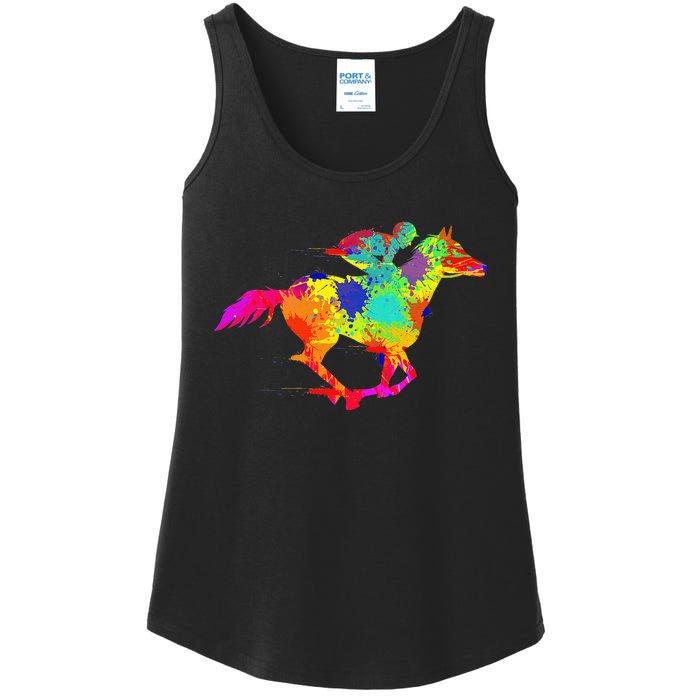 Horse Racing Derby Jockey Ladies Essential Tank