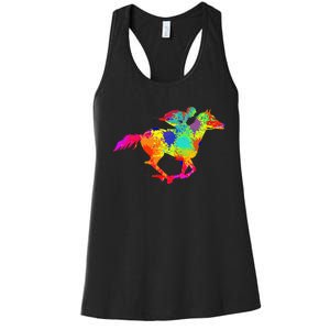 Horse Racing Derby Jockey Women's Racerback Tank