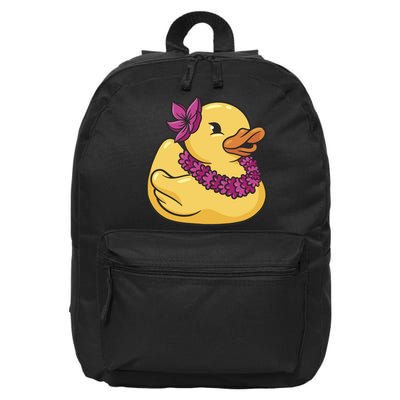 Hawaiian Rubber Ducky 16 in Basic Backpack