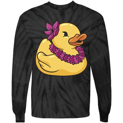 Hawaiian Rubber Ducky Tie-Dye Long Sleeve Shirt