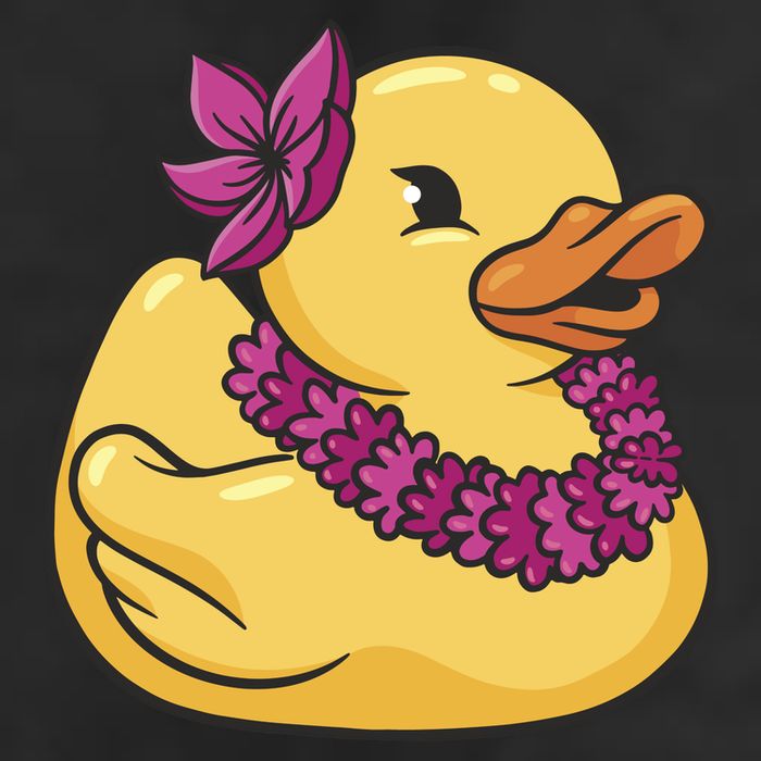 Hawaiian Rubber Ducky Golf Towel