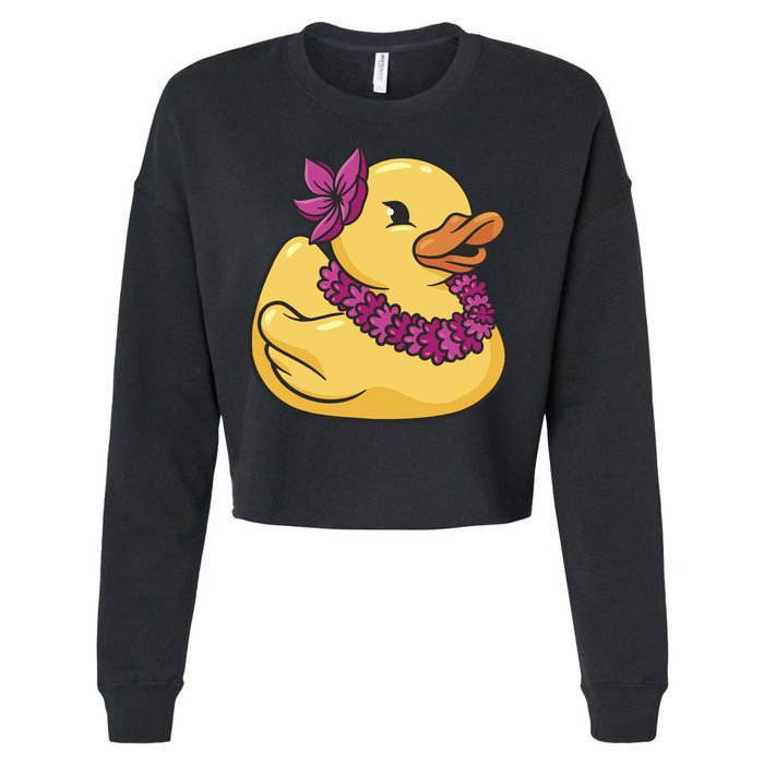 Hawaiian Rubber Ducky Cropped Pullover Crew