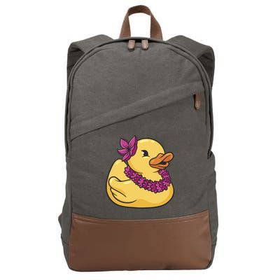Hawaiian Rubber Ducky Cotton Canvas Backpack