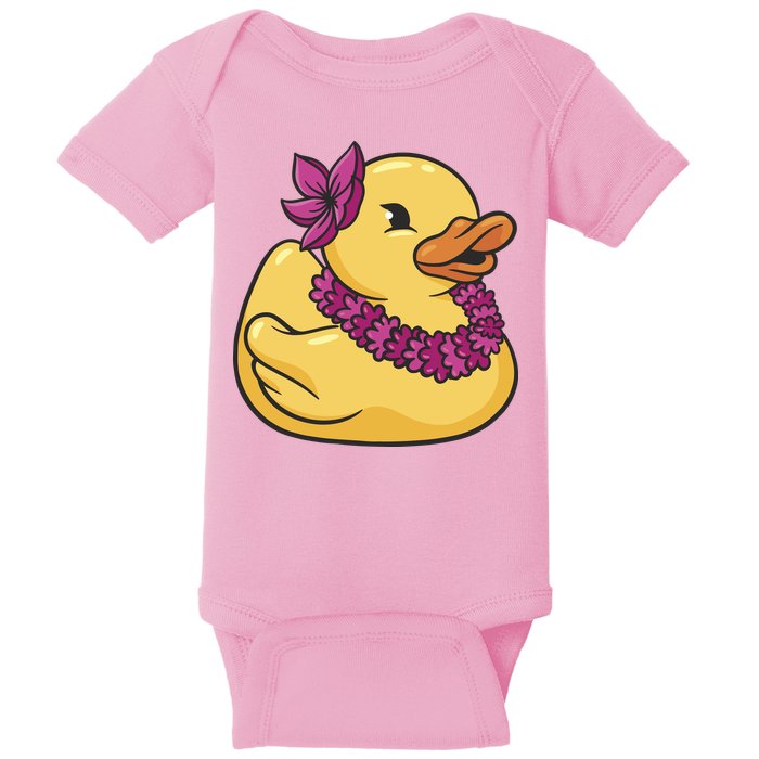 Hawaiian Rubber Ducky Baby Bodysuit