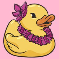 Hawaiian Rubber Ducky Baby Bodysuit