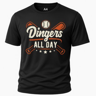 Home Runs Dingers All Day Baseball Home Run Dinger Gift Cooling Performance Crew T-Shirt