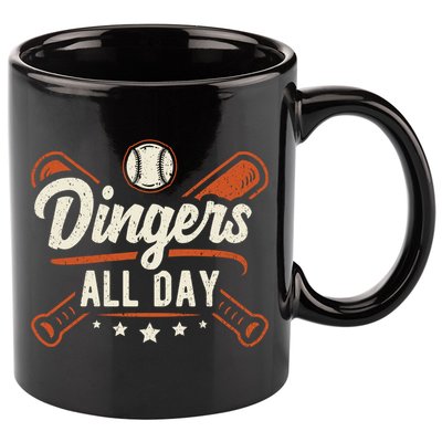 Home Runs Dingers All Day Baseball Home Run Dinger Gift 11oz C Handle Ceramic Mug
