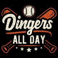 Home Runs Dingers All Day Baseball Home Run Dinger Gift Drawstring Bag