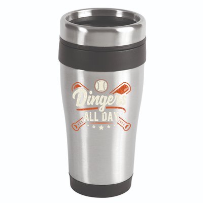 Home Runs Dingers All Day Baseball Home Run Dinger Gift 16oz Travel Tumbler