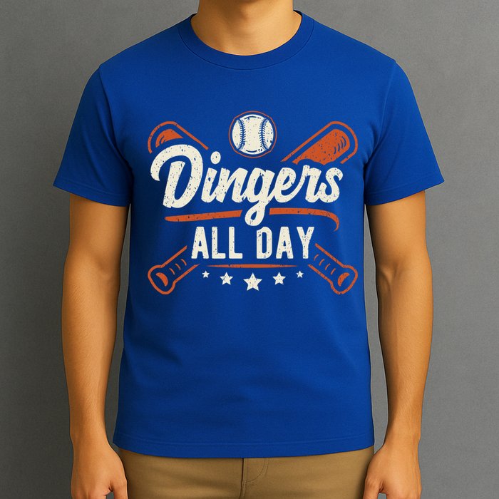 Home Runs Dingers All Day Baseball Home Run Dinger Gift T-Shirt