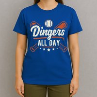 Home Runs Dingers All Day Baseball Home Run Dinger Gift T-Shirt