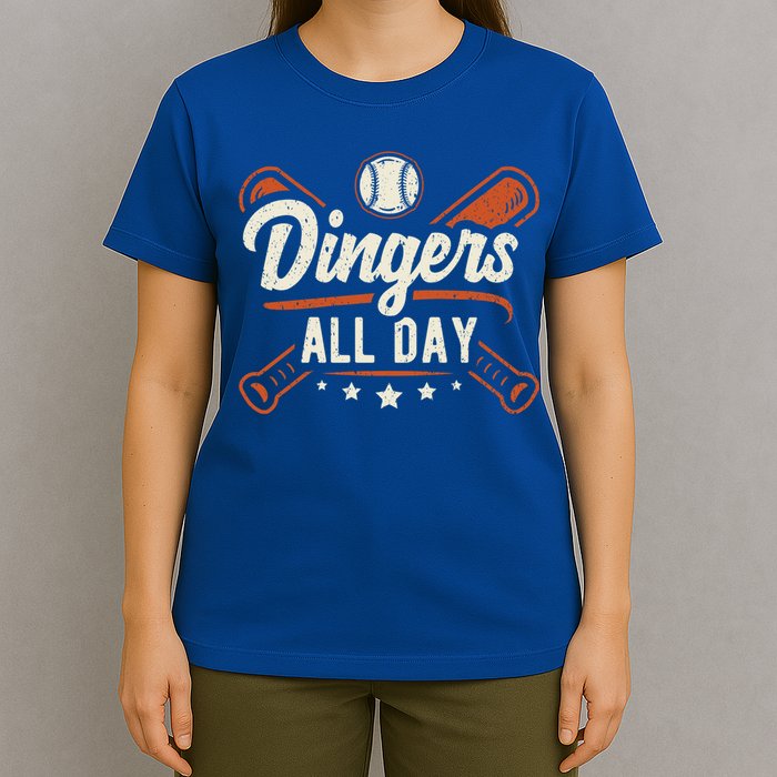 Home Runs Dingers All Day Baseball Home Run Dinger Gift T-Shirt