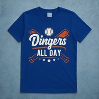 Home Runs Dingers All Day Baseball Home Run Dinger Gift T-Shirt