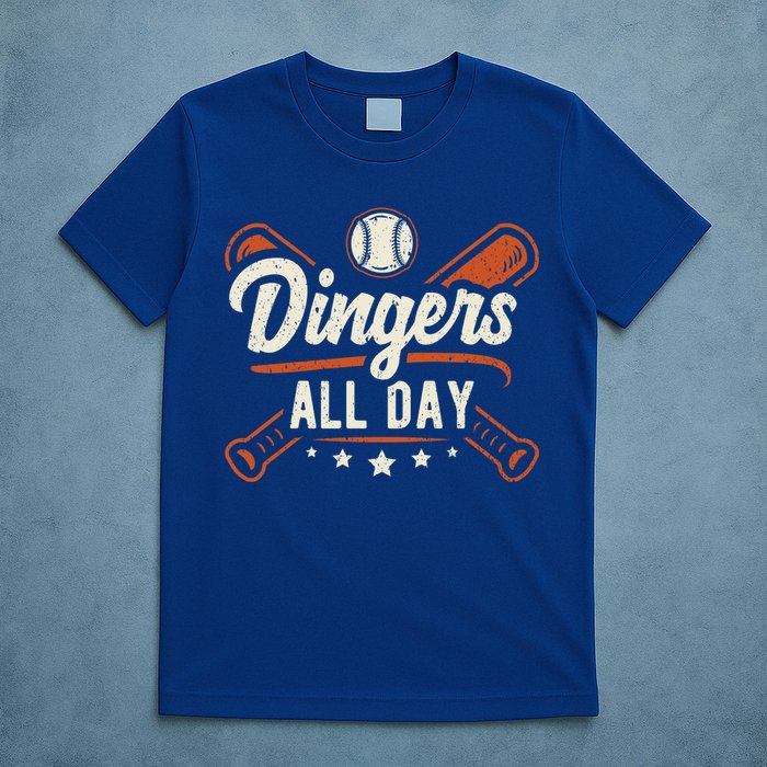 Home Runs Dingers All Day Baseball Home Run Dinger Gift T-Shirt