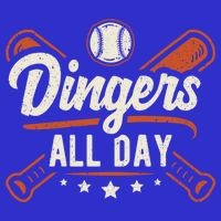 Home Runs Dingers All Day Baseball Home Run Dinger Gift T-Shirt