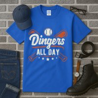 Home Runs Dingers All Day Baseball Home Run Dinger Gift Tall T-Shirt