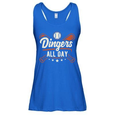 Home Runs Dingers All Day Baseball Home Run Dinger Gift Ladies Essential Flowy Tank