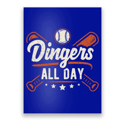 Home Runs Dingers All Day Baseball Home Run Dinger Gift Poster