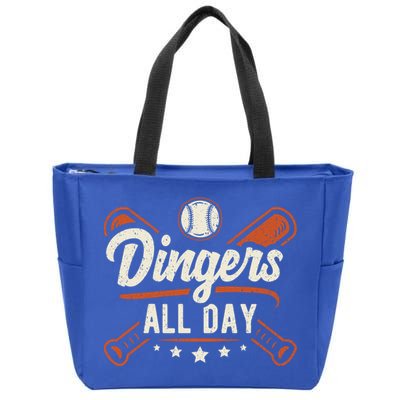 Home Runs Dingers All Day Baseball Home Run Dinger Gift Zip Tote Bag