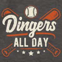 Home Runs Dingers All Day Baseball Home Run Dinger Gift Vector Backpack