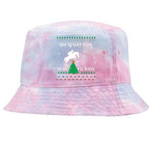 Horse Rider Equestrian Cow Ugly Christmas Sweater Jumper Funny Gift Tie-Dyed Bucket Hat