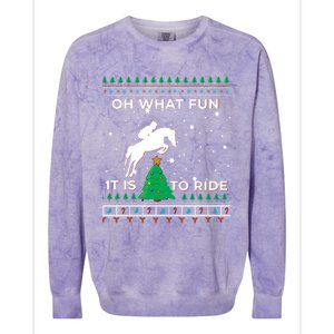 Horse Rider Equestrian Cow Ugly Christmas Sweater Jumper Gift Colorblast Crewneck Sweatshirt