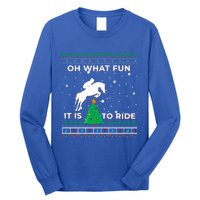 Horse Rider Equestrian Cow Ugly Christmas Sweater Jumper Gift Long Sleeve Shirt