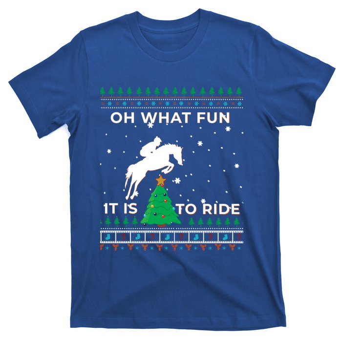 Horse Rider Equestrian Cow Ugly Christmas Sweater Jumper Gift T-Shirt