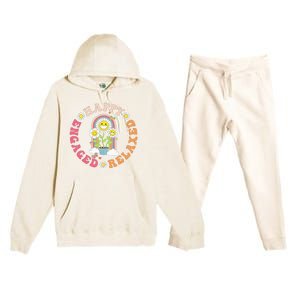 Happy Relaxed Engaged Aba Bcba Behavioral Health Premium Hooded Sweatsuit Set