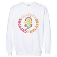 Happy Relaxed Engaged Aba Bcba Behavioral Health Garment-Dyed Sweatshirt