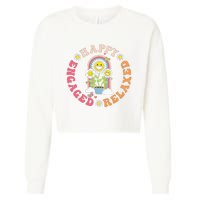 Happy Relaxed Engaged Aba Bcba Behavioral Health Cropped Pullover Crew