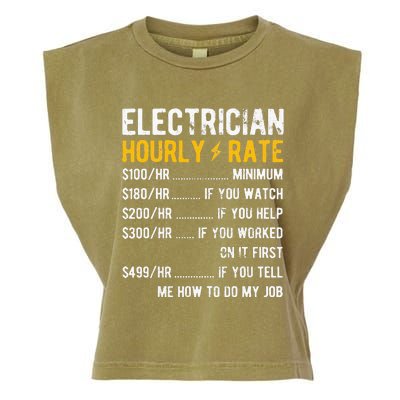 Hourly Rate Electricity Electrician Garment-Dyed Women's Muscle Tee