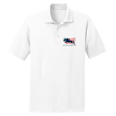 Horse Rider Equestrian Jumping Usa Team Coach American Flag PosiCharge RacerMesh Polo