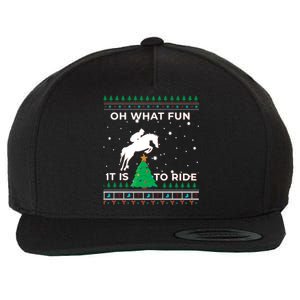 Horse Rider Equestrian Cow Ugly Christmas Jumper Gift Wool Snapback Cap