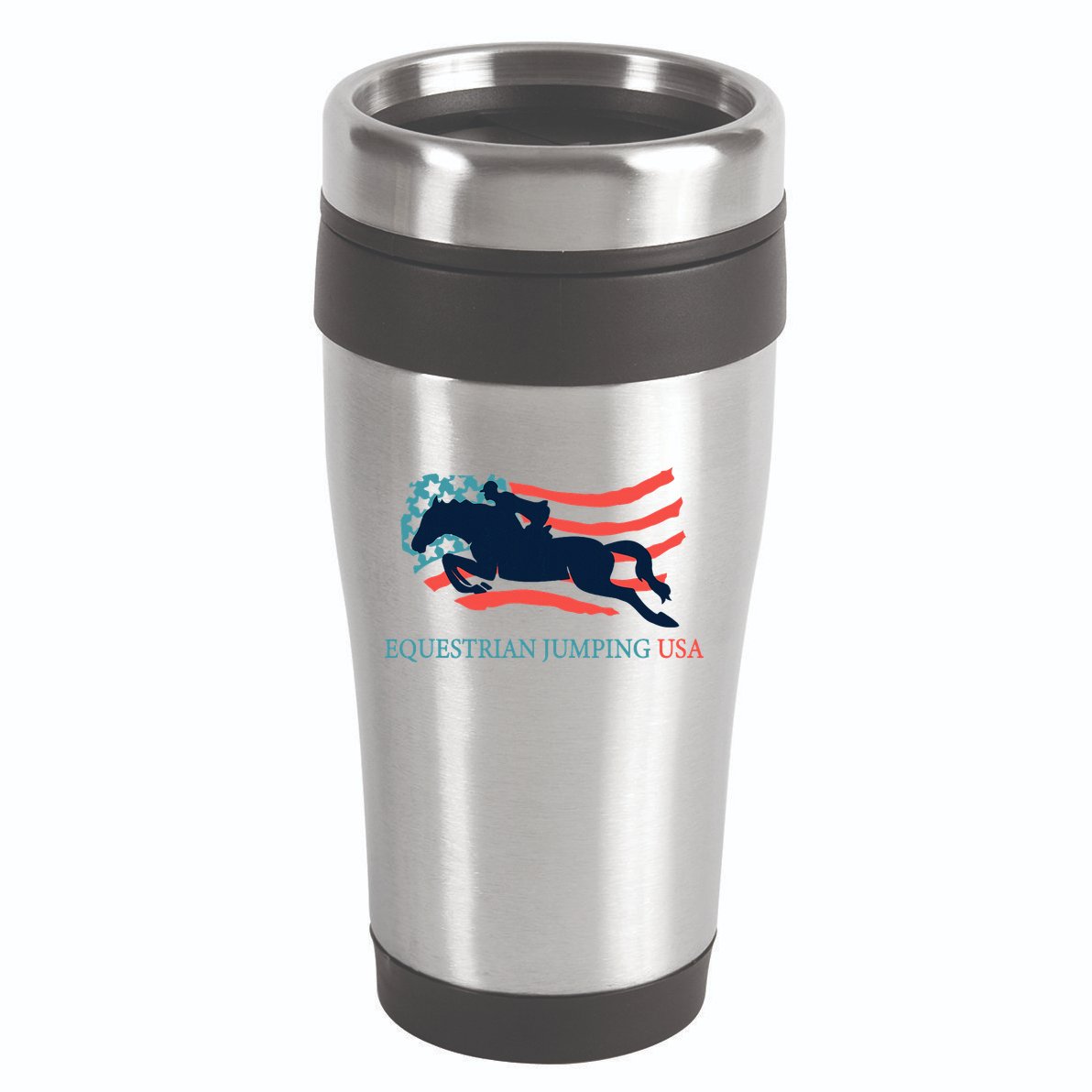 Horse Rider Equestrian Jumping Usa Team Coach American Flag 16oz Travel Tumbler