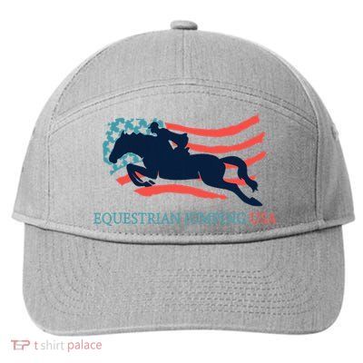 Horse Rider Equestrian Jumping Usa Team Coach American Flag 7-Panel Snapback Hat