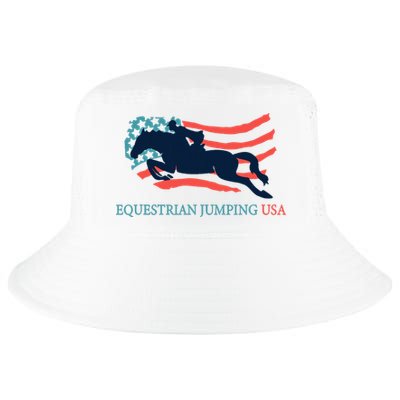 Horse Rider Equestrian Jumping Usa Team Coach American Flag Cool Comfort Performance Bucket Hat