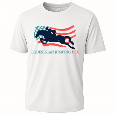 Horse Rider Equestrian Jumping Usa Team Coach American Flag Performance Shirt