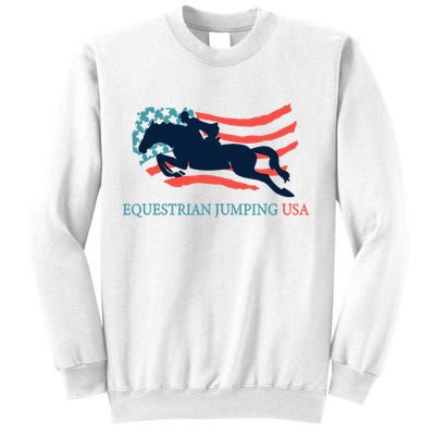Horse Rider Equestrian Jumping Usa Team Coach American Flag Sweatshirt