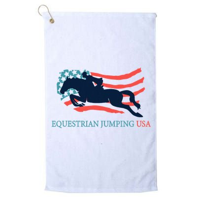 Horse Rider Equestrian Jumping Usa Team Coach American Flag Golf Towel