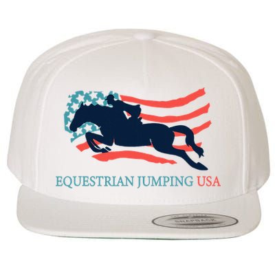 Horse Rider Equestrian Jumping Usa Team Coach American Flag Wool Snapback Cap