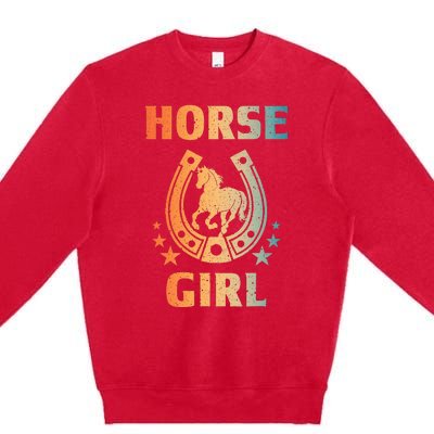 Horseback Riding Equestrian Premium Crewneck Sweatshirt