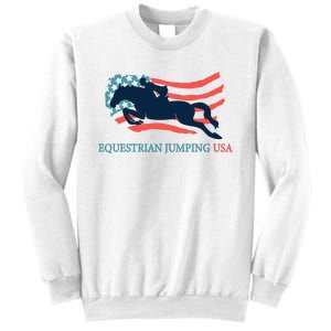 Horse Rider Equestrian Jumping Usa Team Coach American Flag Sweatshirt